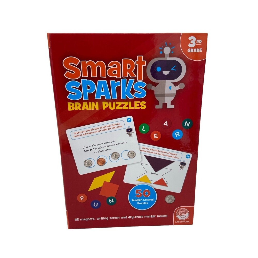 Smart Sparks Brain Puzzle Grade 3 New Hardcover Book Logic Reasoning Math Active